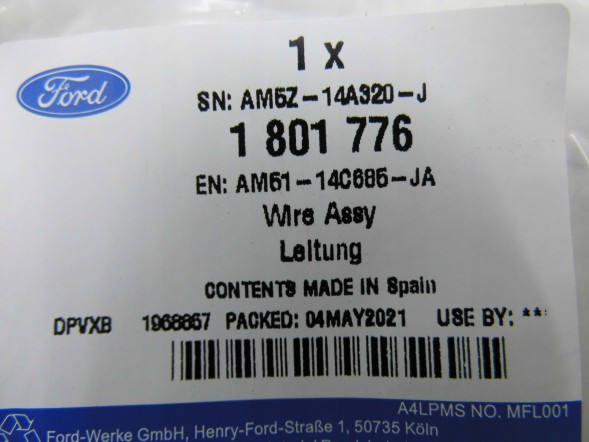 Ford OE AM51-14C685-JA Focus 11-14- c-max провод кермування