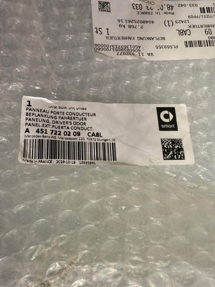Smart OE 4517220209 CA8L Обшивка дверей права SMART w451 4517220209CA8L