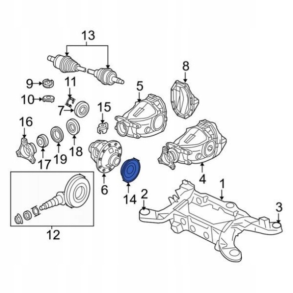 USA 5127704AA Ущільнювач диференціала заднього моста 5.7 HEMI 6.1 300C 05-06 CHARGER 06-08 MAGNUM