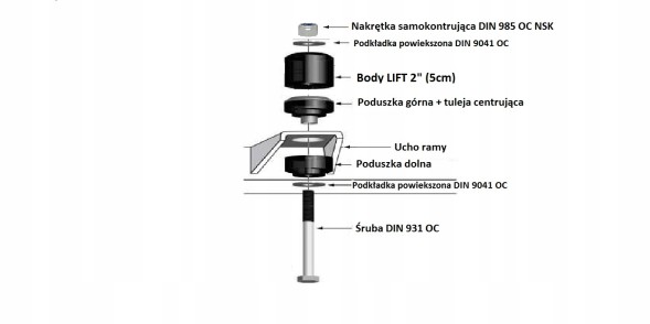 Китай Toyota 4runner 5 gen. 2010r --> Body Lift 25mm Toyota 4runner V покоління 2010 --> Ліфт кузова 25 мм