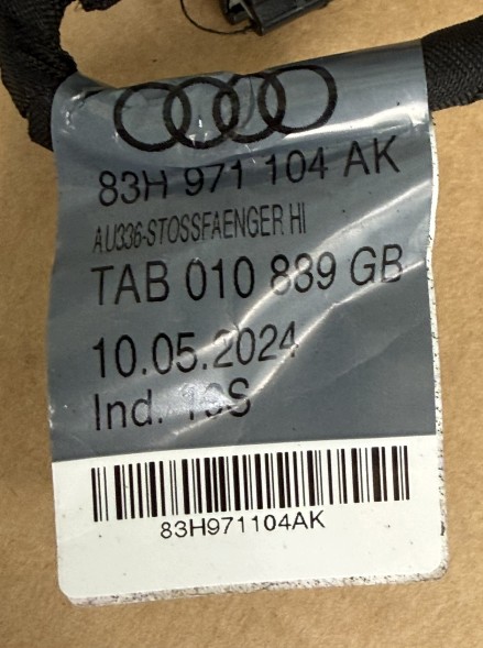 Audi OE 83H971104AK 83H971104 AK TAB 010 889 GB OEM ДЖГУТ ЕЛЕКТРОПРОВОДКИ ЗАДНЬОГО БАМПЕРА AUDI Q3 F3 83H971104AK OEM