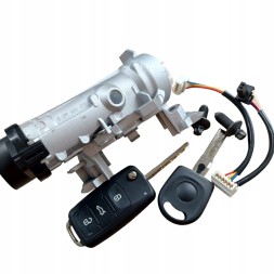 Китай 1K0905851B NOWA KOMPLETNA STACYJKA BECZKA BLOKADA ZAPŁONY 2 KLUCZYKI 1 POD PILOT DO SKODA OCTAVIA 2 II FL LIFT PO LIFCIE 1.6 1.8 2.0 1.9 TDI 2.0TDI НОВИЙ КОМПЛЕКТ ЗАПАЛЮВАННЯ ДИСТАНЦІЙНИЙ КЛЮЧ SKODA OCTAVIA 2 II FL LIFT 2007-