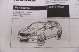 Nissan OE NISSAN QASHQAI J10 ДЕКОР КРИШКА ДЛЯ БАМПЕРА ПЕРЕДНЯ KE540-JD022