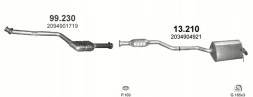 Polmo PAM_13.210_MERCEDES Глушники комплект mercedes c180+c200+c230 w203 +комплект