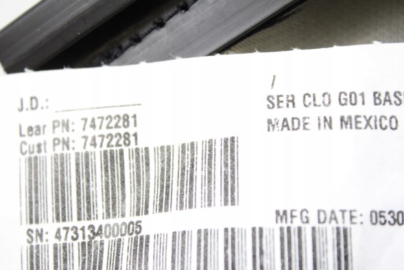 BMW OE 7472281 52107472281 НОВЕ ОББИВКА СИДІННЯ ПЕРЕДНЬОГО ЛІВОГО BMW G20 G21 G01 X3 G02 X4
