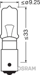 64136 OSRAM Автолампа Osram 21W 12V BAY9S
