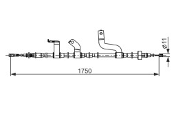 1987482850 BOSCH ТРОС ГАЛЬМIВНИЙ