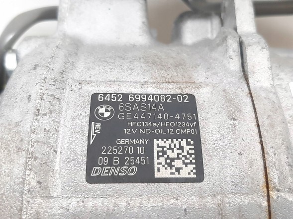 BMW OE 6994082 G42 G87 G22 G82 G01 G08 G02 B58 DEMONTAŻ Z SILNIKA O PRZEBIEGU 4500km Компресор кондиціонера bmw 2 g42 m2 g87 3 g20 m3 g80 4 g22 m4 g82 x3 g01