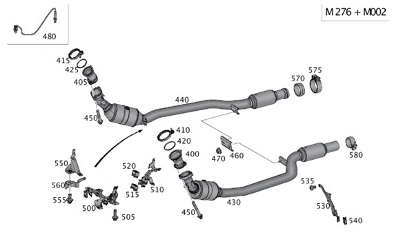 Mercedes-Benz OE Датчик NOx Mercedes-Benz OE A0009050219