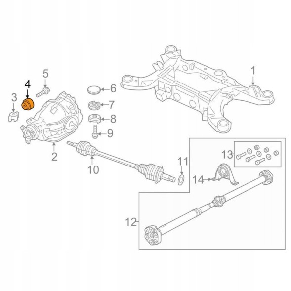 Energy Suspension ES-51115G ВТУЛКА ВТУЛКИ МОСТА ДИФЕРЕНЦІАЛА CHRYSLER DODGE 300C CHARGER MAGNUM