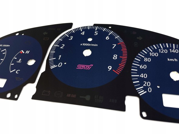 Moman 0089688090282 Subaru Impreza WRX STI GDA GDB BLUE 00-07 Одометр циферблати годинник KMH