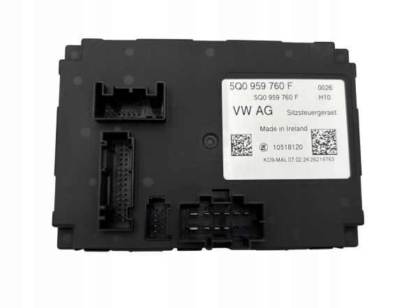 Volkswagen OE 5Q0959760F JP24 БЛОК КЕРУВАННЯ СИДІННЯМ VW AUDI SEAT SKODA МОДУЛЬ 5Q0959760F