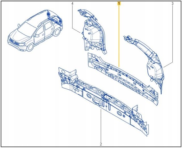 Dacia OE 791003534R Ремінь задній DACIA DUSTER II 2 OE Автосалон