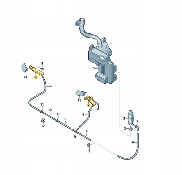 Audi OE 8V0955102 18031108601 ОМИВАЧ ФАРИ ПРАВИЙ ПЕРЕДНІЙ AUID A3 8V 8V0955102