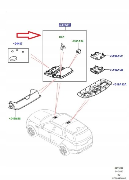 Land Rover OE Консоль стельова Land Rover LR169803