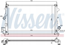 Nissens 63123 Радіатор, система охолодження двигуна nissens 63123