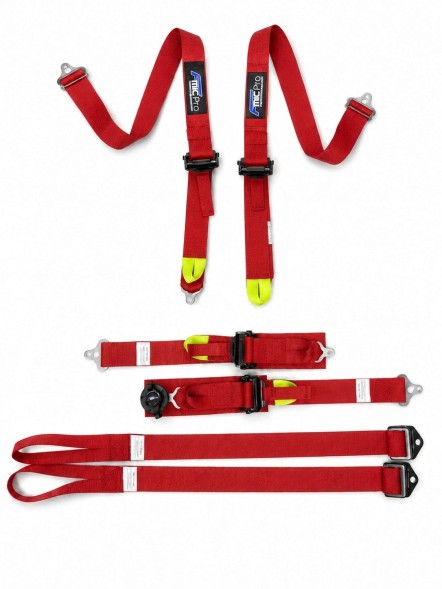 FMIC FP-HARNESS-31-012 Спортивні ремені типу Formula з омологацією FIA 6 точок 2" Червоні FMIC Pro