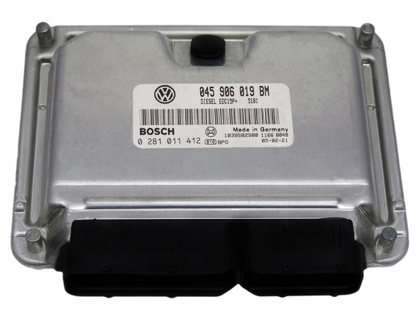 OE 045 906 019 BM 0 281 011 412 КОМП'ЮТЕР SKODA FABIA 1.4TDI 045906019BM 0281011412