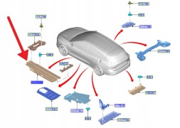 Ford OE JX6B-F11132-AE JX6Z5411782E КРИШКА ШАСІ ПРАВА ЗАДНЯ FORD FOCUS 2018- OE 2576910 _ JX6B-F11132-AE