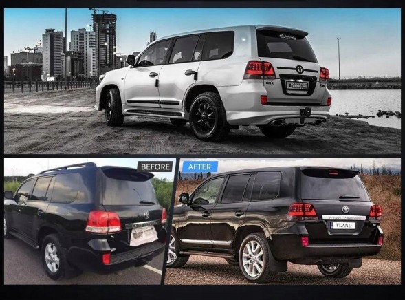 VLAND 818491-2 mhm Комплект задніх ліхтарів Vland Led Smoke Tuning Toyota Land Cruiser V8 200 fj200 07-15