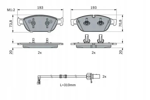 Bosch 0 986 494 986 Гальмівні колодки 0 986 494 986 bosch