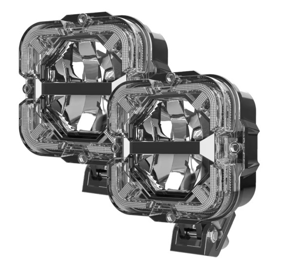EM LED -4.5-90W-Arrow-eu Галогени LED далекобійні робочі фари 4 дюйми 90W 2 шт Jeep Wrangler