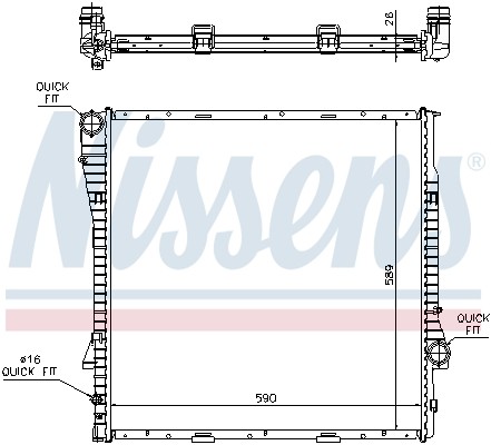 60788A NISSENS Радіатор системи охолодження