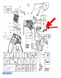 Volvo OE 31404481 Кріплення резистора повітродувки volvo xc90 xc60 s90 v90 oem/oe 31404481
