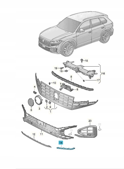 Volkswagen OE 7.60853253e+49 760853253E041 Декоративна накладка чорна ASO VW