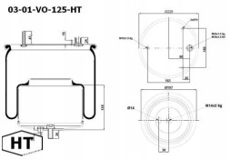 HT 03-01-VO-125-HT ПОДУШКА ПІДВІСИ 4561NP02 VOLVO FH S-4 ПЕРЕДНЯ 4561NP02