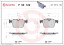 P50122 BREMBO Комплект гальмівних колодок з 4 шт дисків