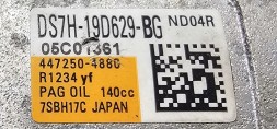 Ford OE DS7H-19D629-BG FORD OE ORYGINAŁ Новий оригінальний компресор кондиціонера mondeo mk5 s-max mk2 galaxy mk3