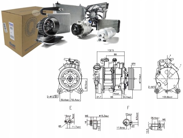 Nissens 890072 Компресор кондиціонера bmw 3 e90 3 e91 3 e92 3 e93 x3 f25 2.0d