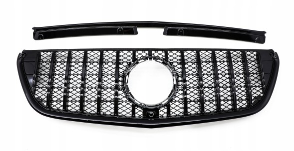 TOPGER KRG-ME-234 XX РЕШІТКА РАДІАТОРА MERCEDES DB VITO W447 16-19 ЧОРНИЙ ГЛЯНЕЦЬ СТИЛЬ GTR