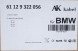 AK 61129322056 Кабель піротехнічний патрон плюс BMW F15 F16 F85