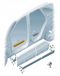 Audi OE 8R0853374C01C * ЛІНІЯ БІЧНОЇ СПОДниці S-LINE AUDI Q5 8R ASO ORIGINAL