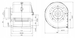 Spal 009B7074D Кормас повітродувка вентилятор 24в тип spal 009-b70-74d