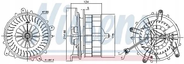 Nissens 87217 Вентилятор пічки 87217 nissens mercedes