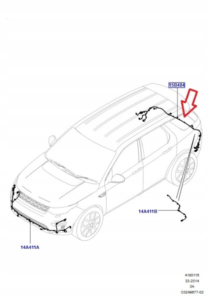 Land Rover OE Джгут заднього бампера Land Rover LR134322