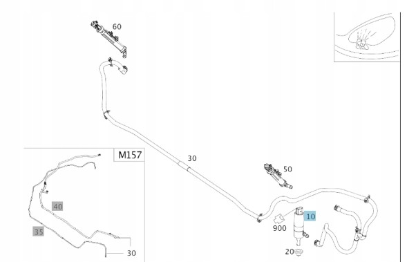 Mercedes-Benz OE A1648690221 Насос омивачів фар mercedes w164 w166 r251