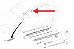 Mercedes-Benz OE ПЛА́НКА ДВЕРЕЙ ПРАВА ПЕРЕДНЯ MERCEDES GLC W253 OEM/OE A2537255201