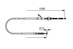 1987482068 BOSCH ТРОС ГАЛЬМIВНИЙ ЛIВИЙ