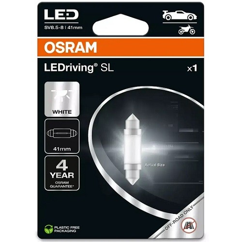 6413DWP 1BL OSRAM Автолампа светлодіодна Osram LED 41 mm 0 6W 12V SV8 5