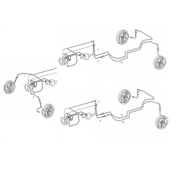 PiterParts 1102511000 Przewody hamulcowe miedziane przód tył MERCEDES W211 Mercedes W211 мідні гальмівні трубки передньої та задньої осі комплект