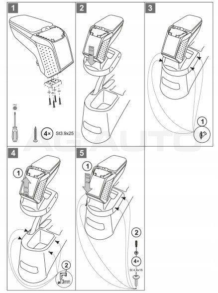 Rati V01149 Підлокітник ARM2 Kia Soul, 2009-2014,Sx