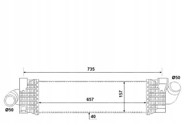 NRF 30906 (NRF) 1429405 6G919L440AE 6G919L440AD 142 Інтеркулер nrf ford focus 1.6-2.0 tdci nrf