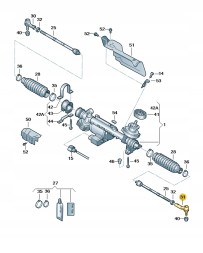 Volkswagen OE ОРИГІНАЛЬНА НАКОНЕЧНИК РУЛЕВОЇ ТЯГИ ПЕРЕДНІЙ ЛІВИЙ 1K0423811J VW GOLF VII