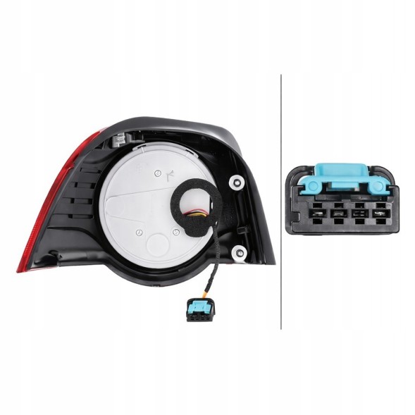 Hella 2VA 009 246-141 Лампа задня комплексна hella 2va 009 246-141 права світлодіодна 12v volkswagen eos