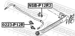 NSB P12R2 FEBEST Втулка стабілізатора підвіски