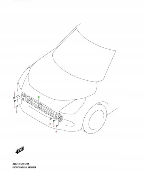 Suzuki OE 58270-70T00 SUZUKI SWIFT MK9 2024 - БАЛКА БАМПЕРА